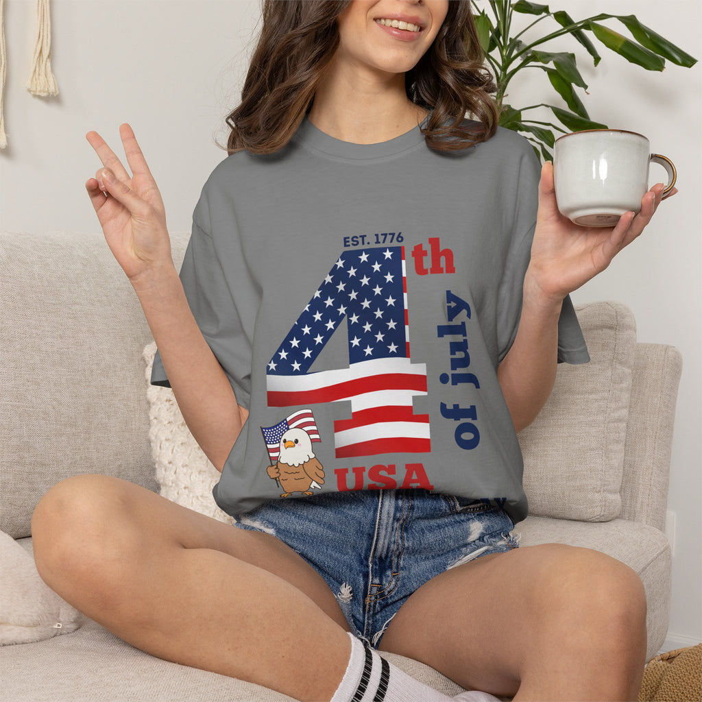 4th of July Patriotic T-Shirt | American Flag Independence Day Shirt | USA Freedom Graphic Tee