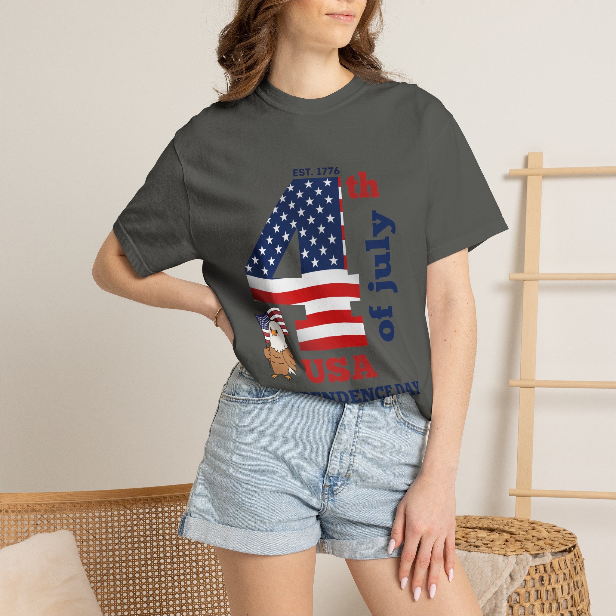 4th of July Patriotic T-Shirt | American Flag Independence Day Shirt | USA Freedom Graphic Tee