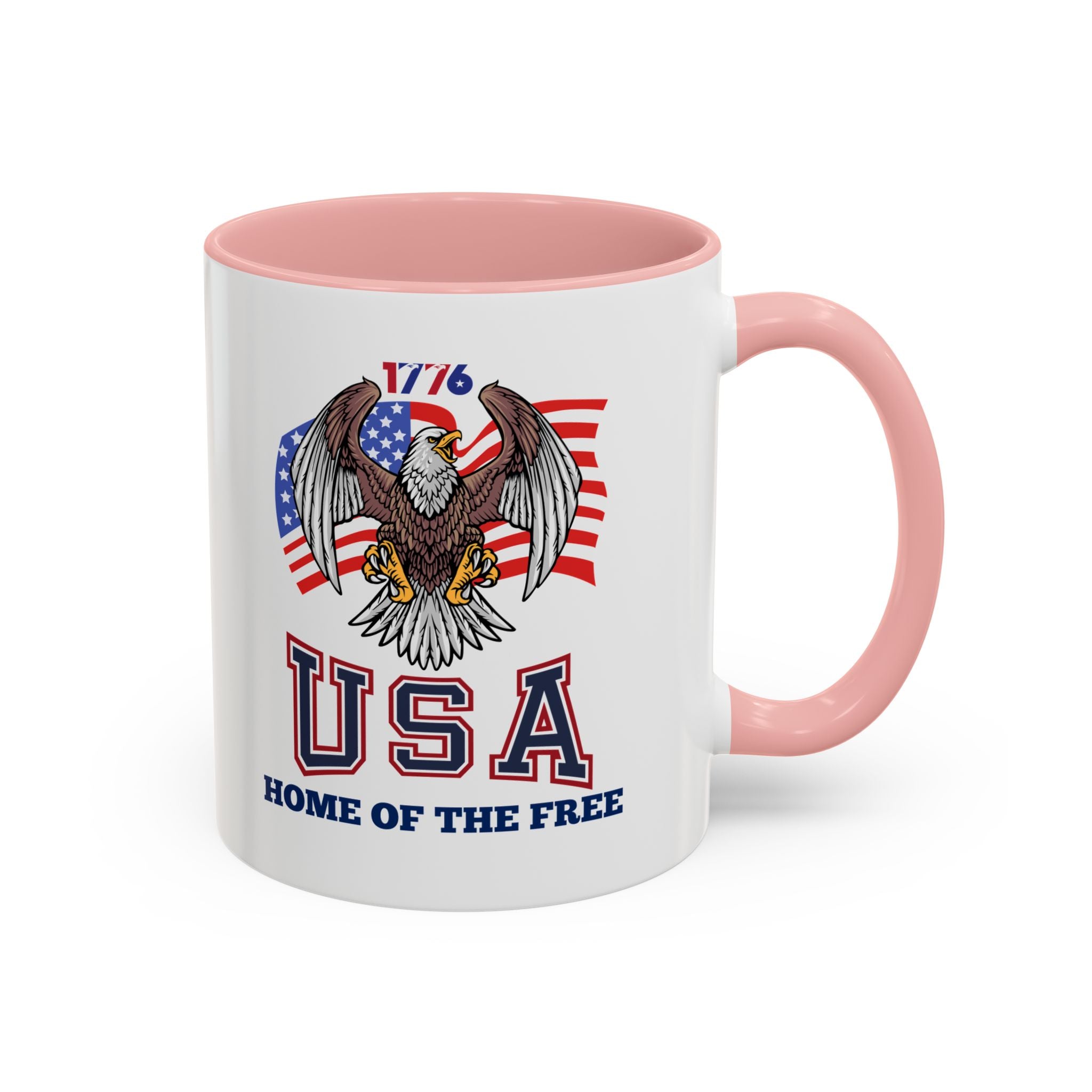 USA Eagle Coffee Mug — 'Home of the Free' Patriotic Accent Mug (11/15 oz)