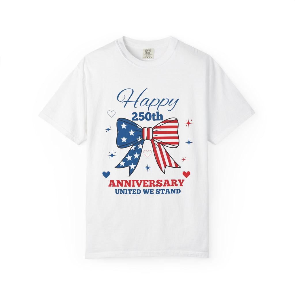 Happy 250th Anniversary Comfort Colors® T-Shirt | America 250 Patriotic Graphic Tee