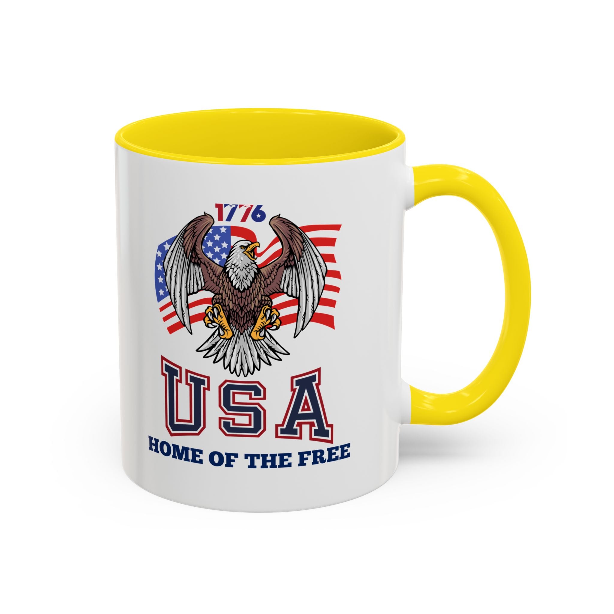 USA Eagle Coffee Mug — 'Home of the Free' Patriotic Accent Mug (11/15 oz)