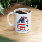 Independence Day Ceramic Mug — USA Flag & Eagle 4th of July Coffee Cup (11oz/15oz)