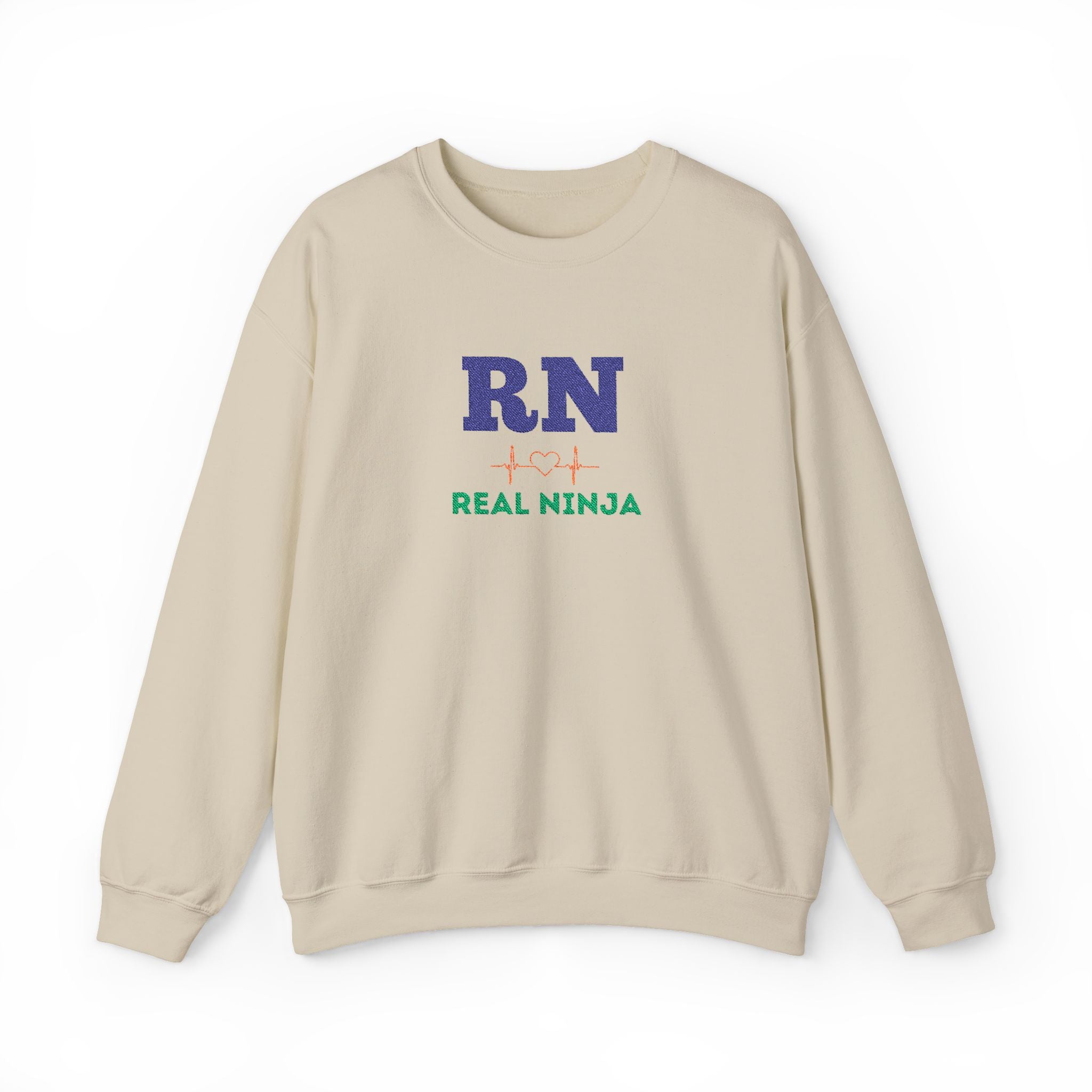 RN Real Ninja Sweatshirt - Nurse RN Graphic Crewneck