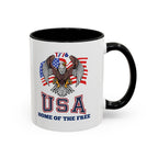 USA Eagle Coffee Mug — 'Home of the Free' Patriotic Accent Mug (11/15 oz)
