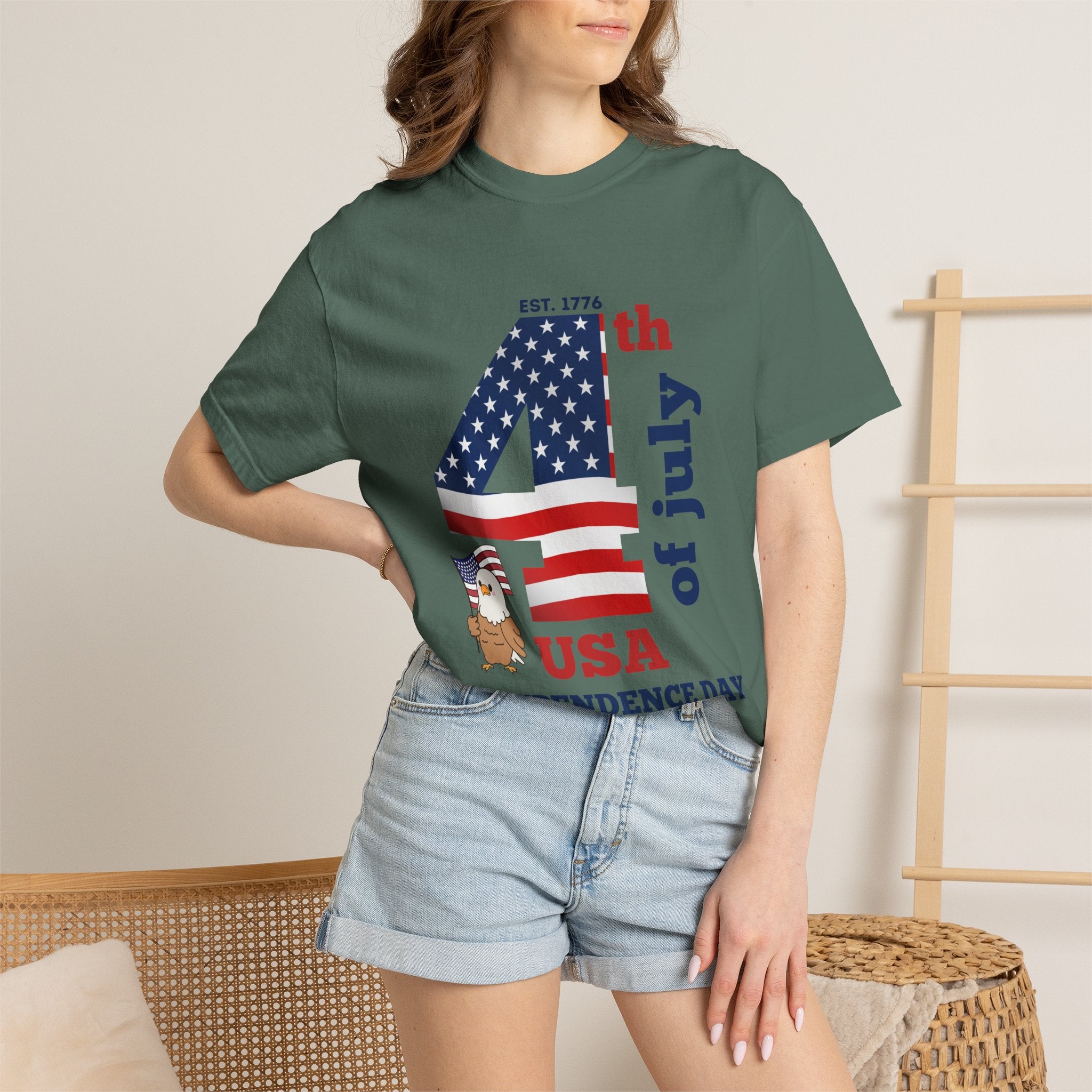 4th of July Patriotic T-Shirt | American Flag Independence Day Shirt | USA Freedom Graphic Tee