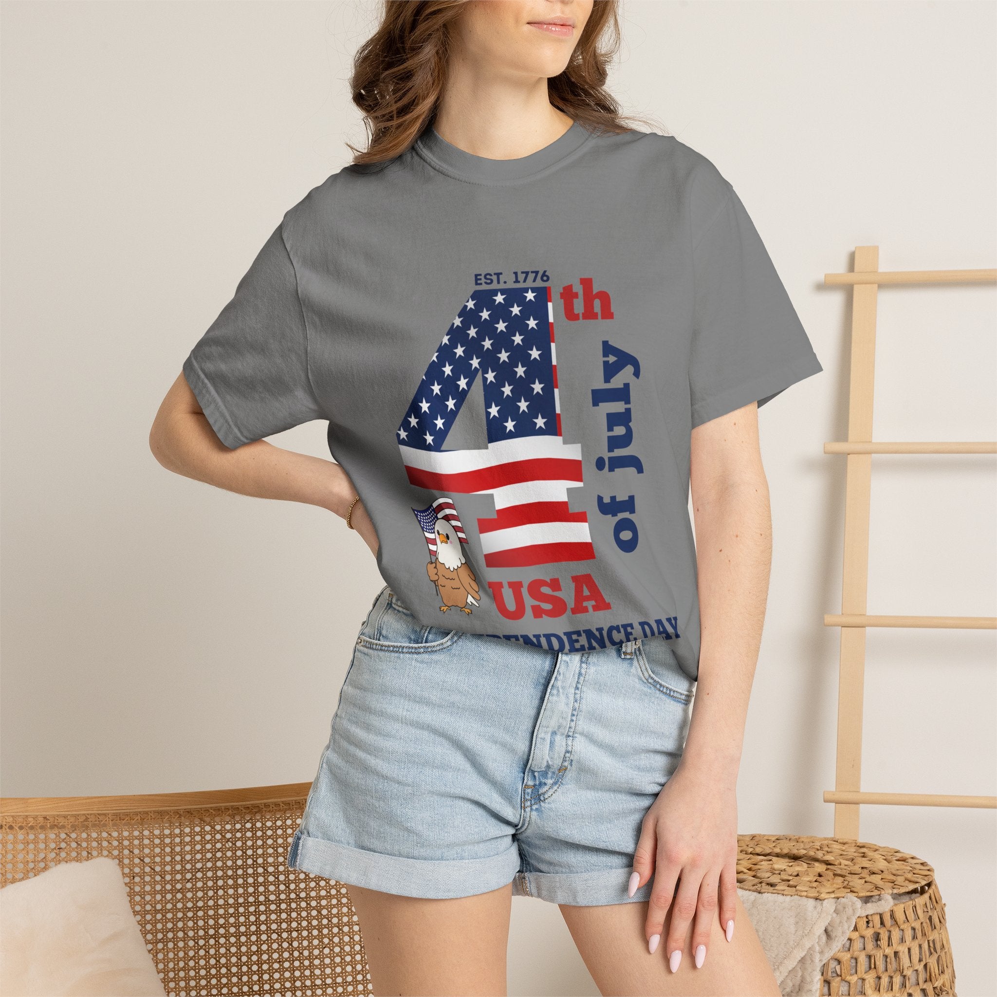 4th of July Patriotic T-Shirt | American Flag Independence Day Shirt | USA Freedom Graphic Tee