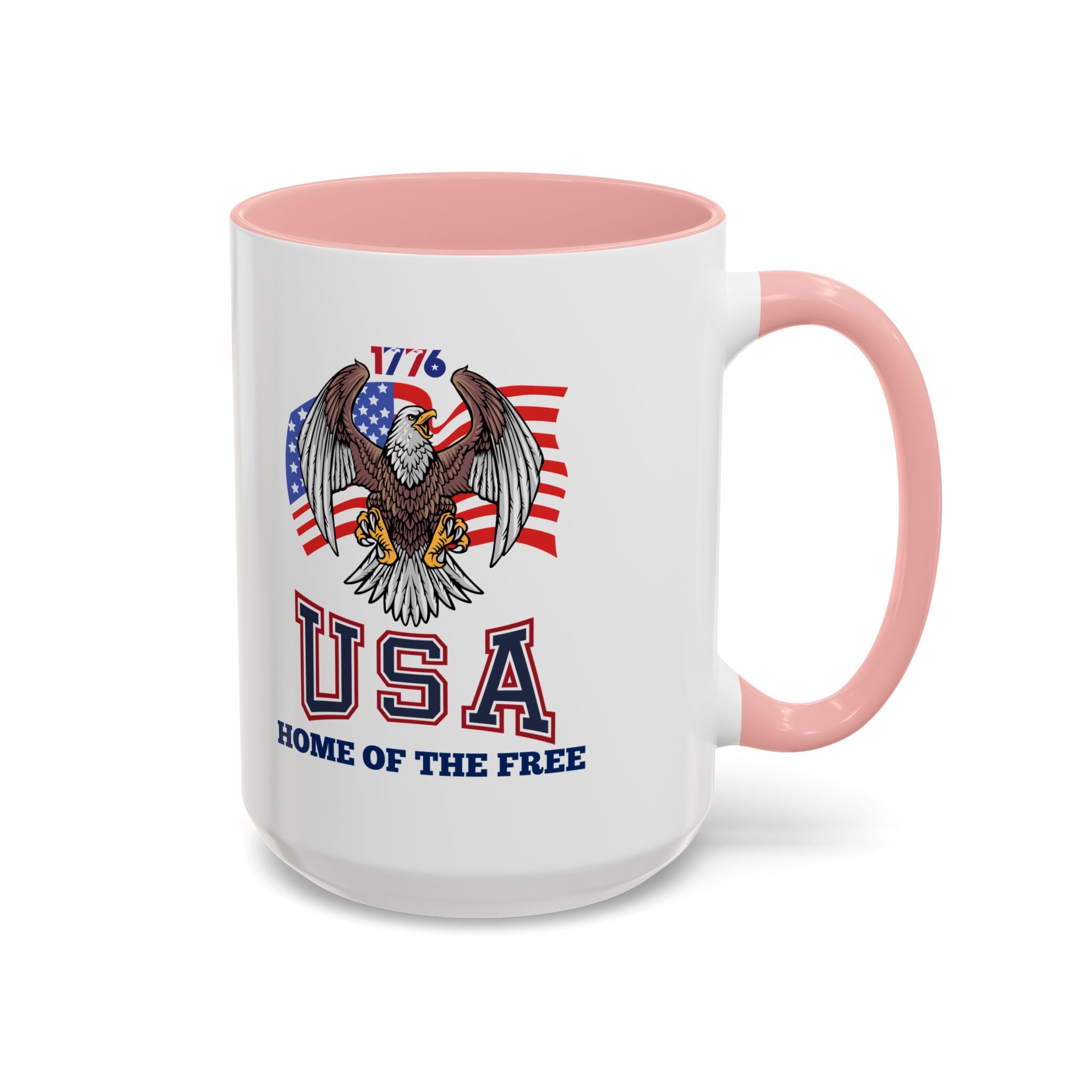 USA Eagle Coffee Mug — 'Home of the Free' Patriotic Accent Mug (11/15 oz)