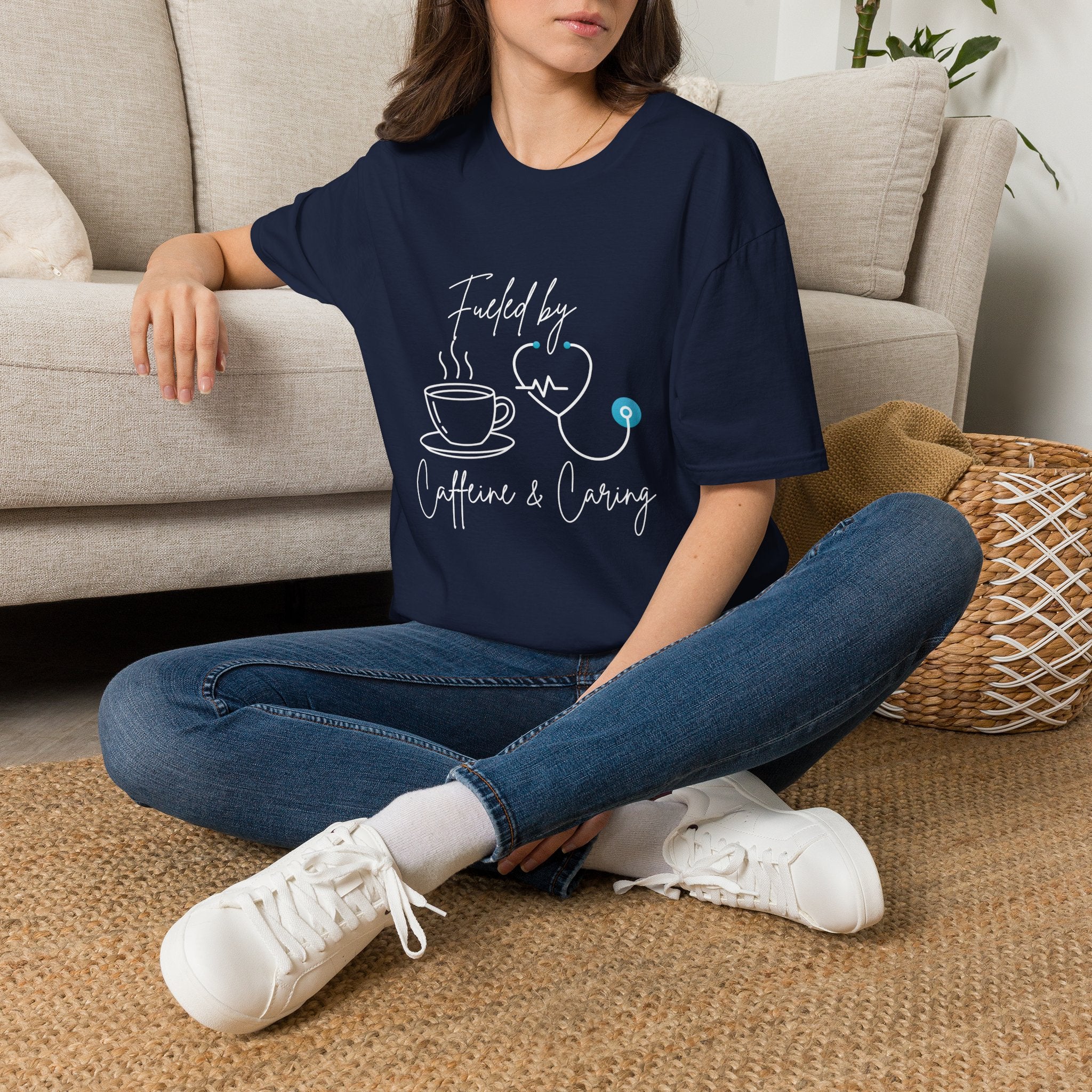 Fueled By Caffeine & Caring Nurse T-Shirt