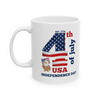 Independence Day Ceramic Mug — USA Flag & Eagle 4th of July Coffee Cup (11oz/15oz)