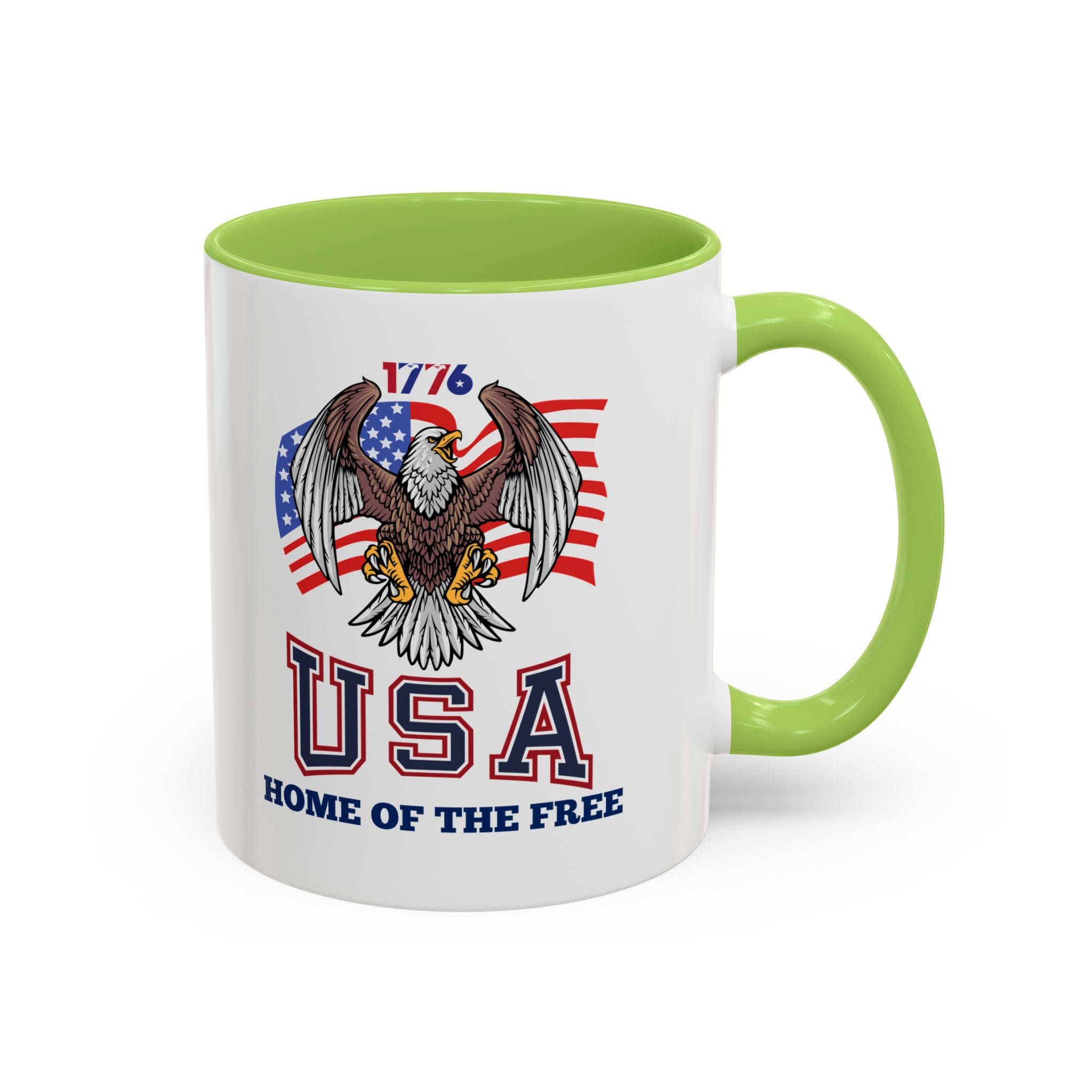 USA Eagle Coffee Mug — 'Home of the Free' Patriotic Accent Mug (11/15 oz)