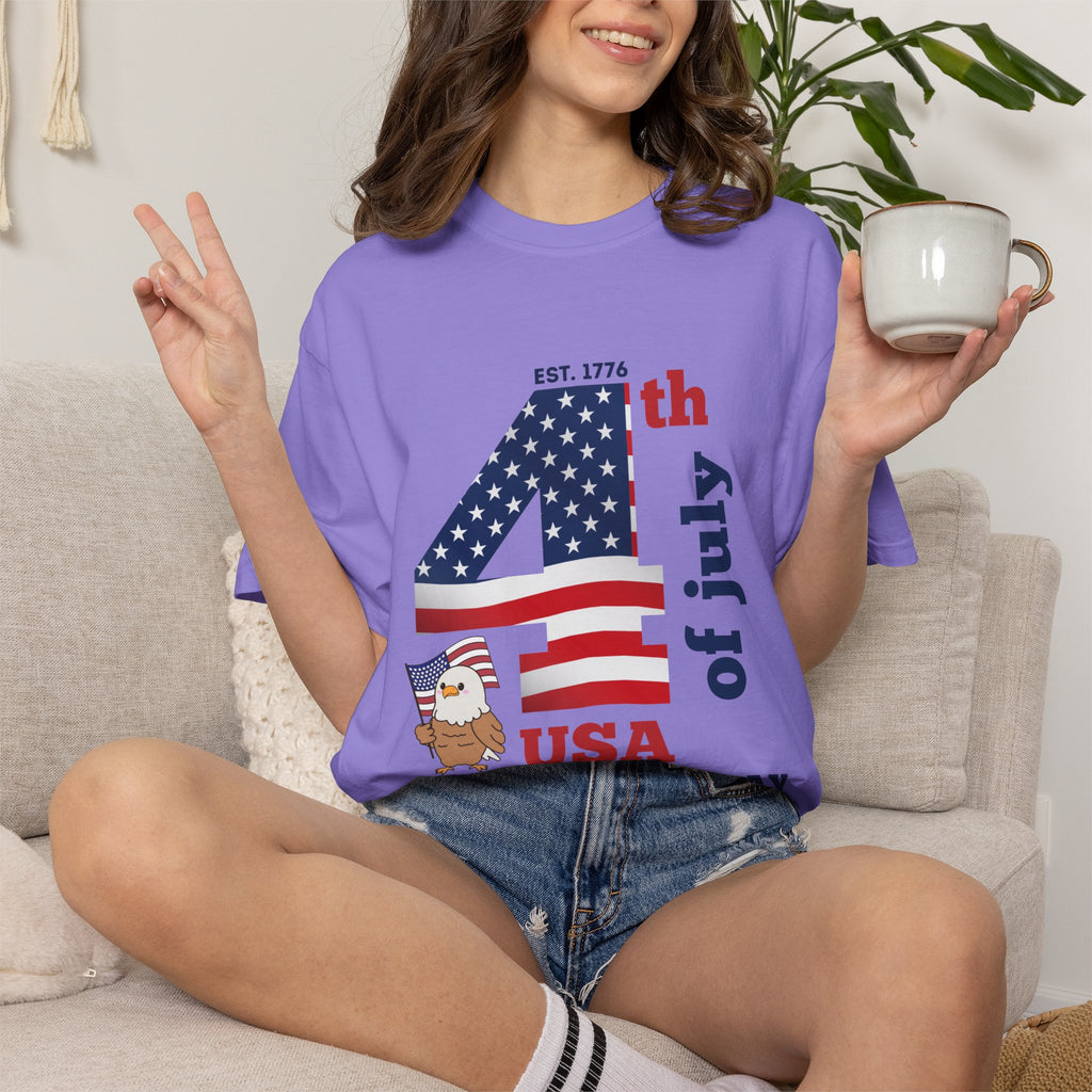 4th of July Patriotic T-Shirt | American Flag Independence Day Shirt | USA Freedom Graphic Tee