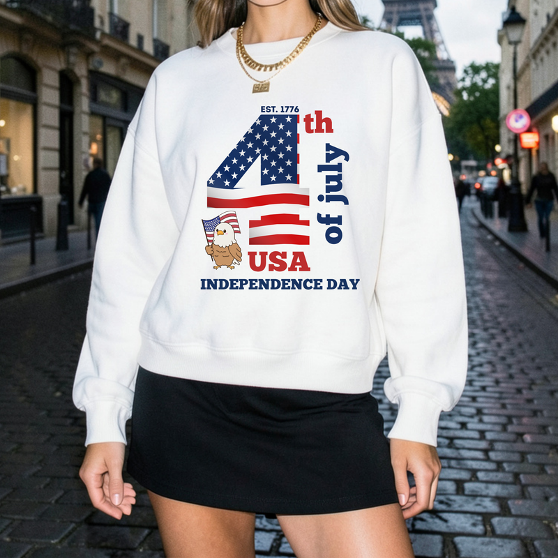 4th of July Patriotic T-Shirt | American Flag Independence Day Shirt | USA Freedom Graphic Tee