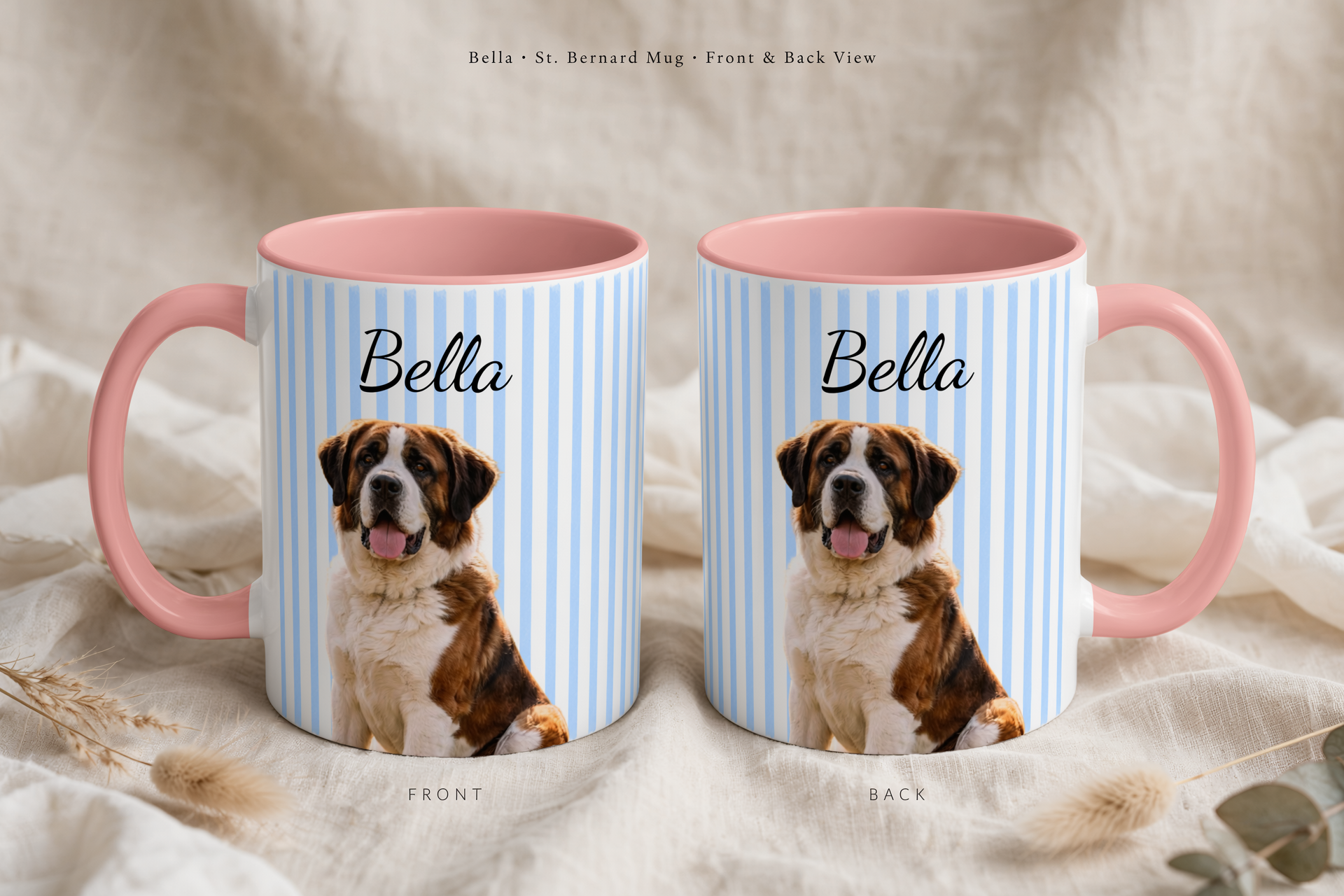 Personalized Dog Portrait Mug | Custom Pet Photo Coffee Cup