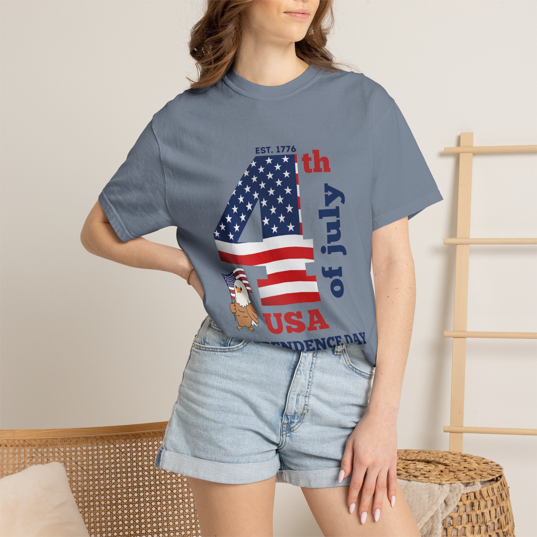 4th of July Patriotic T-Shirt | American Flag Independence Day Shirt | USA Freedom Graphic Tee