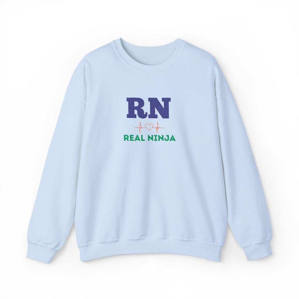 RN Real Ninja Sweatshirt - Nurse RN Graphic Crewneck