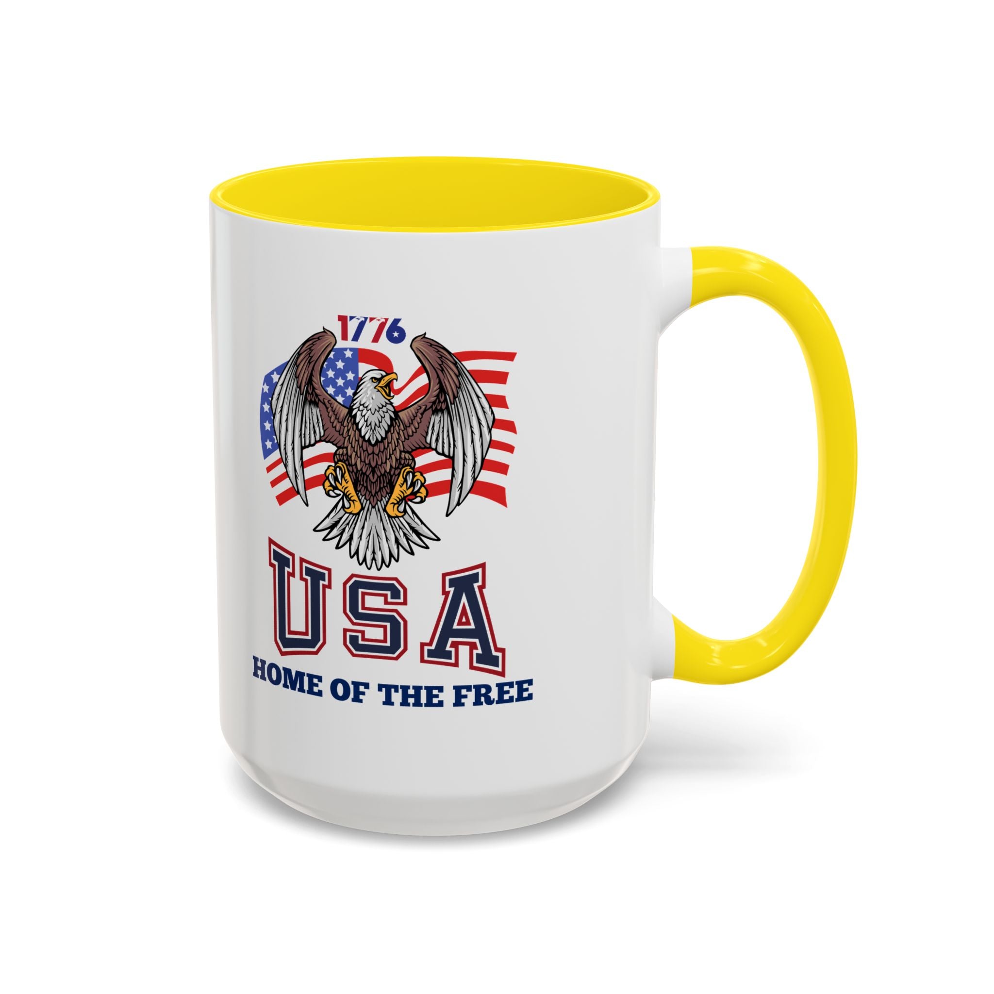 USA Eagle Coffee Mug — 'Home of the Free' Patriotic Accent Mug (11/15 oz)