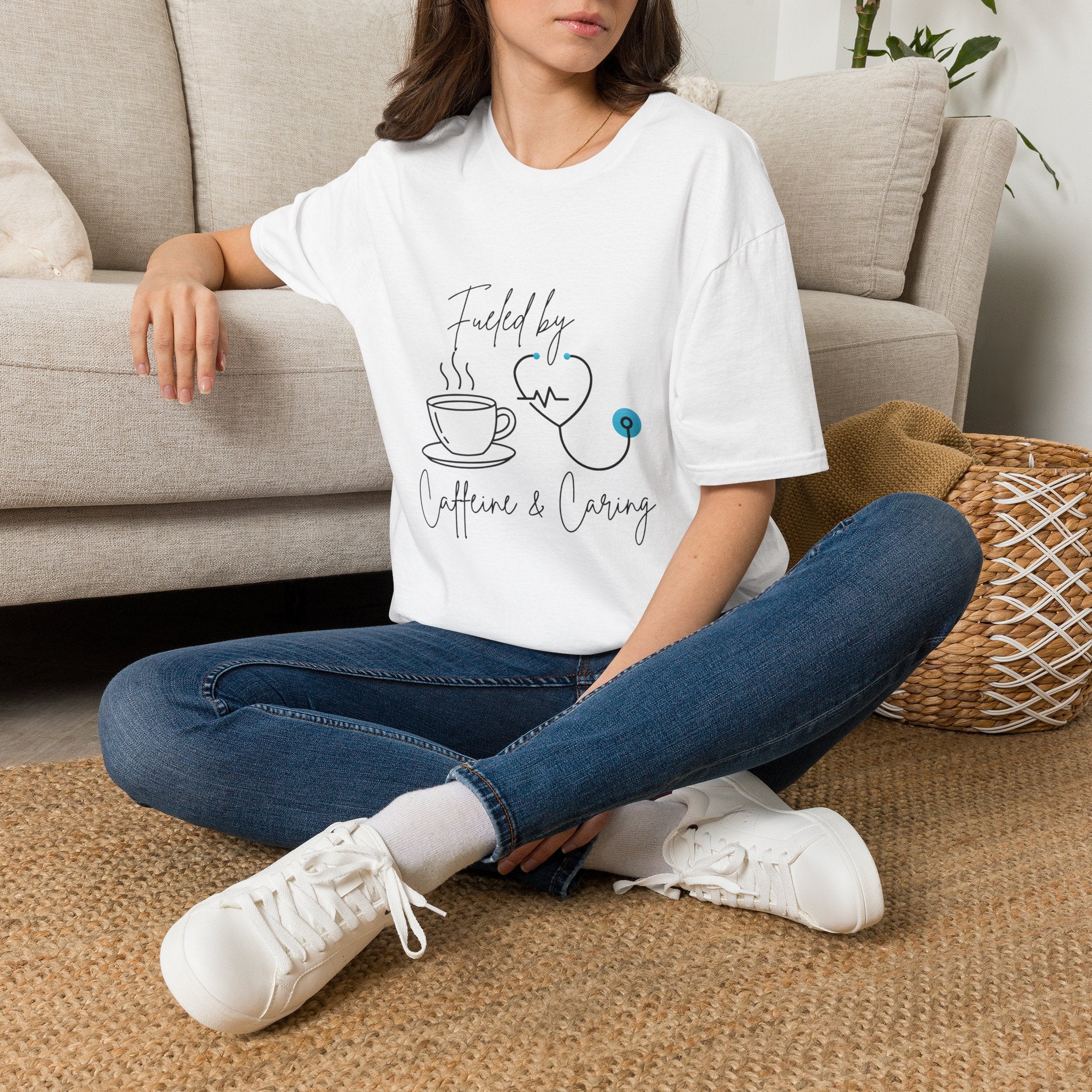 Fueled By Caffeine & Caring Nurse T-Shirt