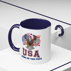 USA Eagle Coffee Mug — 'Home of the Free' Patriotic Accent Mug (11/15 oz)