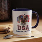 USA Eagle Coffee Mug — 'Home of the Free' Patriotic Accent Mug (11/15 oz)