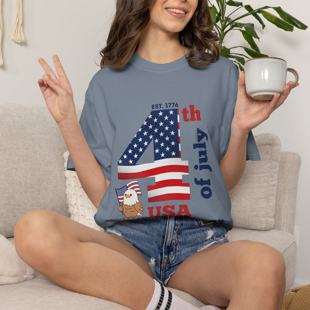 4th of July Patriotic T-Shirt | American Flag Independence Day Shirt | USA Freedom Graphic Tee