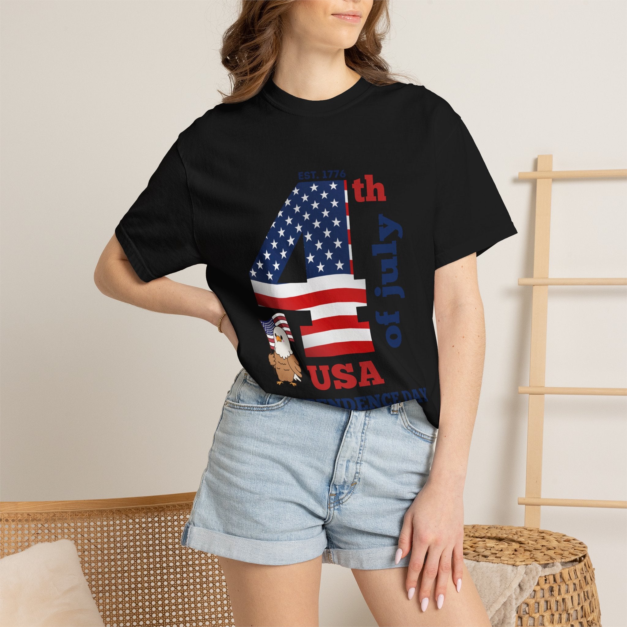 4th of July Patriotic T-Shirt | American Flag Independence Day Shirt | USA Freedom Graphic Tee