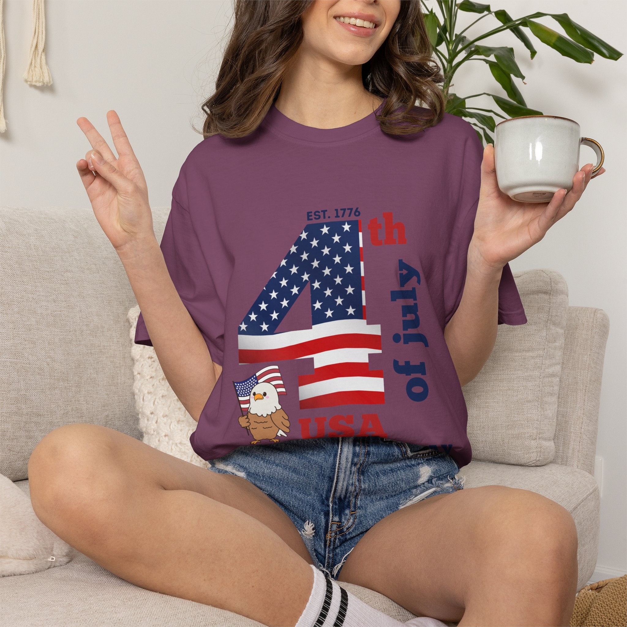 4th of July Patriotic T-Shirt | American Flag Independence Day Shirt | USA Freedom Graphic Tee