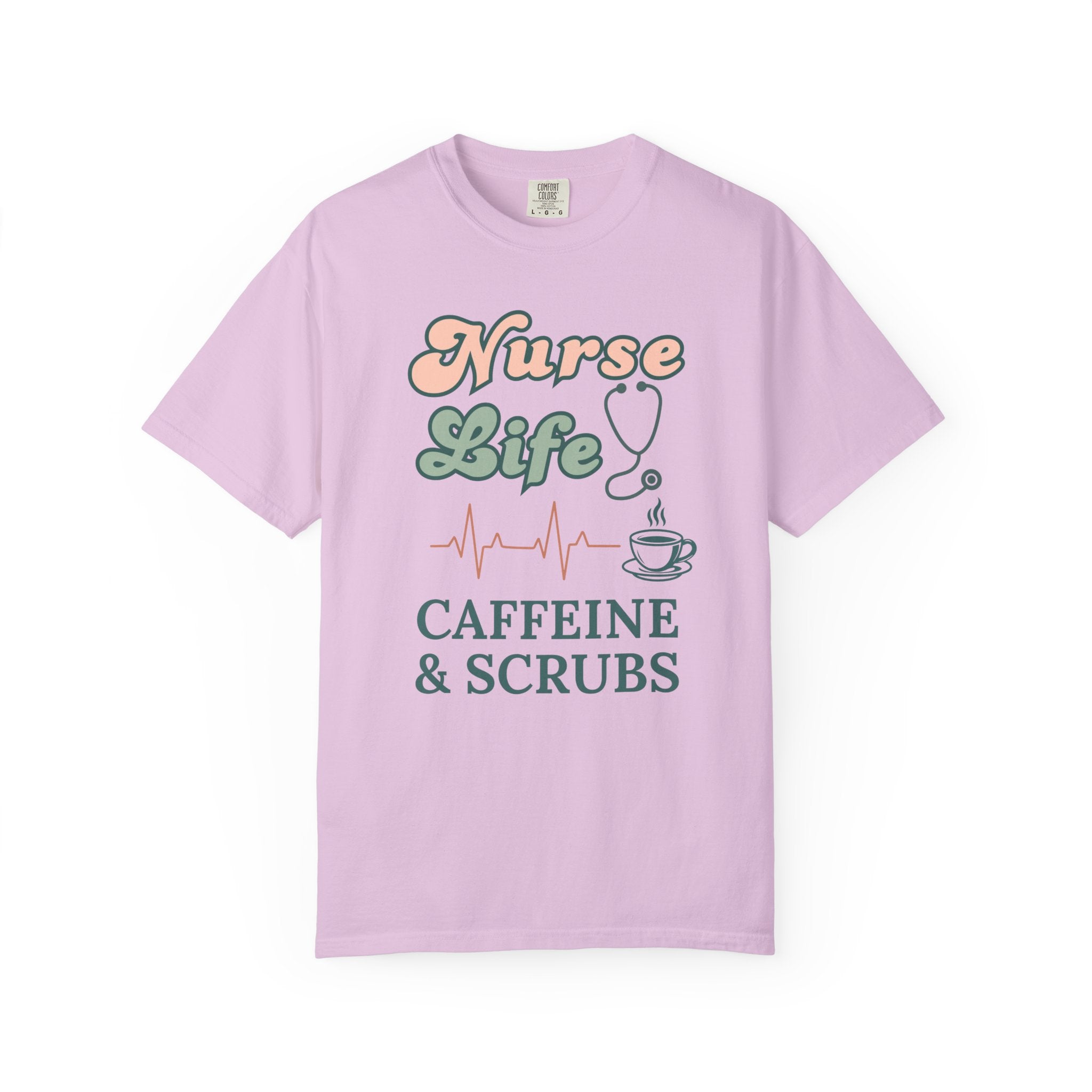 Nurse Life T-Shirt — Caffeine & Scrubs Graphic Tee for Nurses