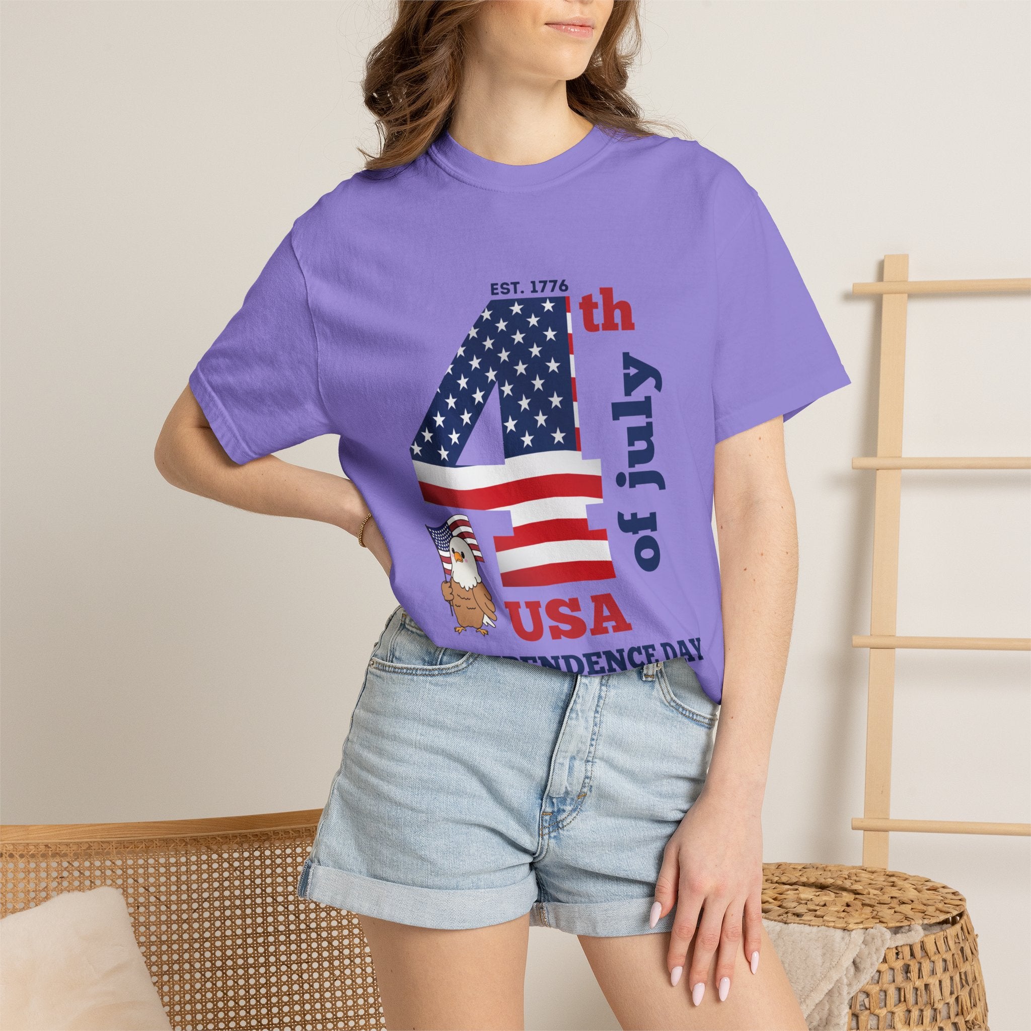 4th of July Patriotic T-Shirt | American Flag Independence Day Shirt | USA Freedom Graphic Tee