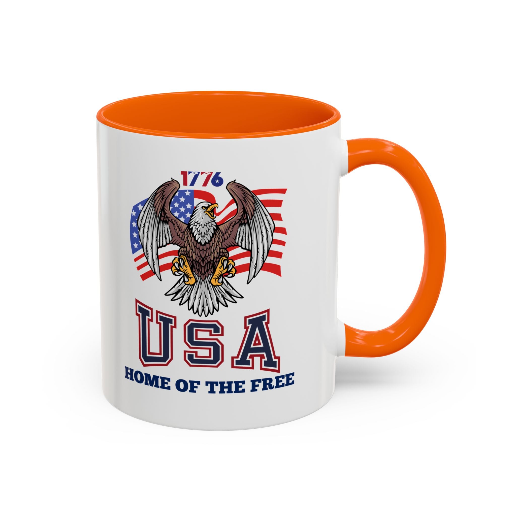 USA Eagle Coffee Mug — 'Home of the Free' Patriotic Accent Mug (11/15 oz)