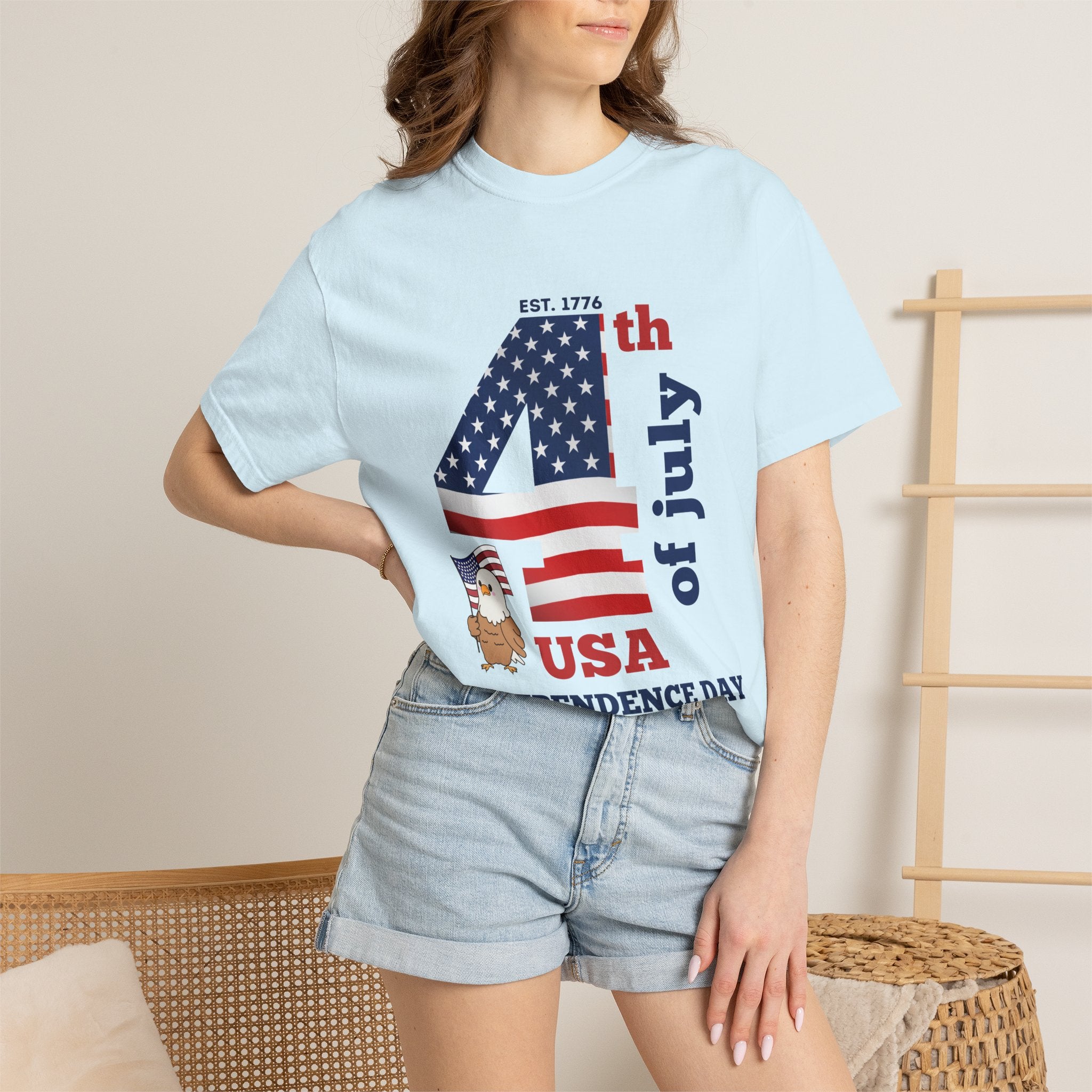 4th of July Patriotic T-Shirt | American Flag Independence Day Shirt | USA Freedom Graphic Tee