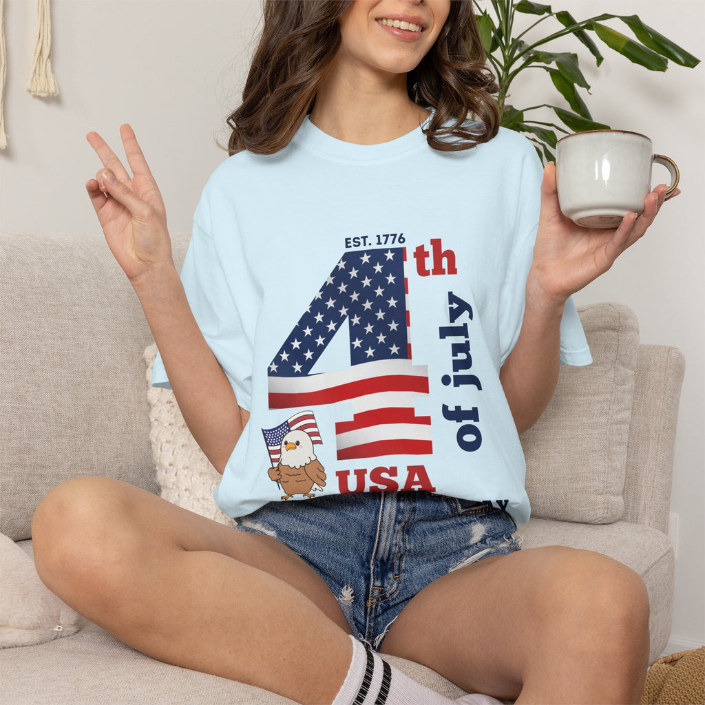 4th of July Patriotic T-Shirt | American Flag Independence Day Shirt | USA Freedom Graphic Tee