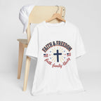 Faith & Freedom Cross Tee | Patriotic, Faith-Based July 4th Vintage Americana
