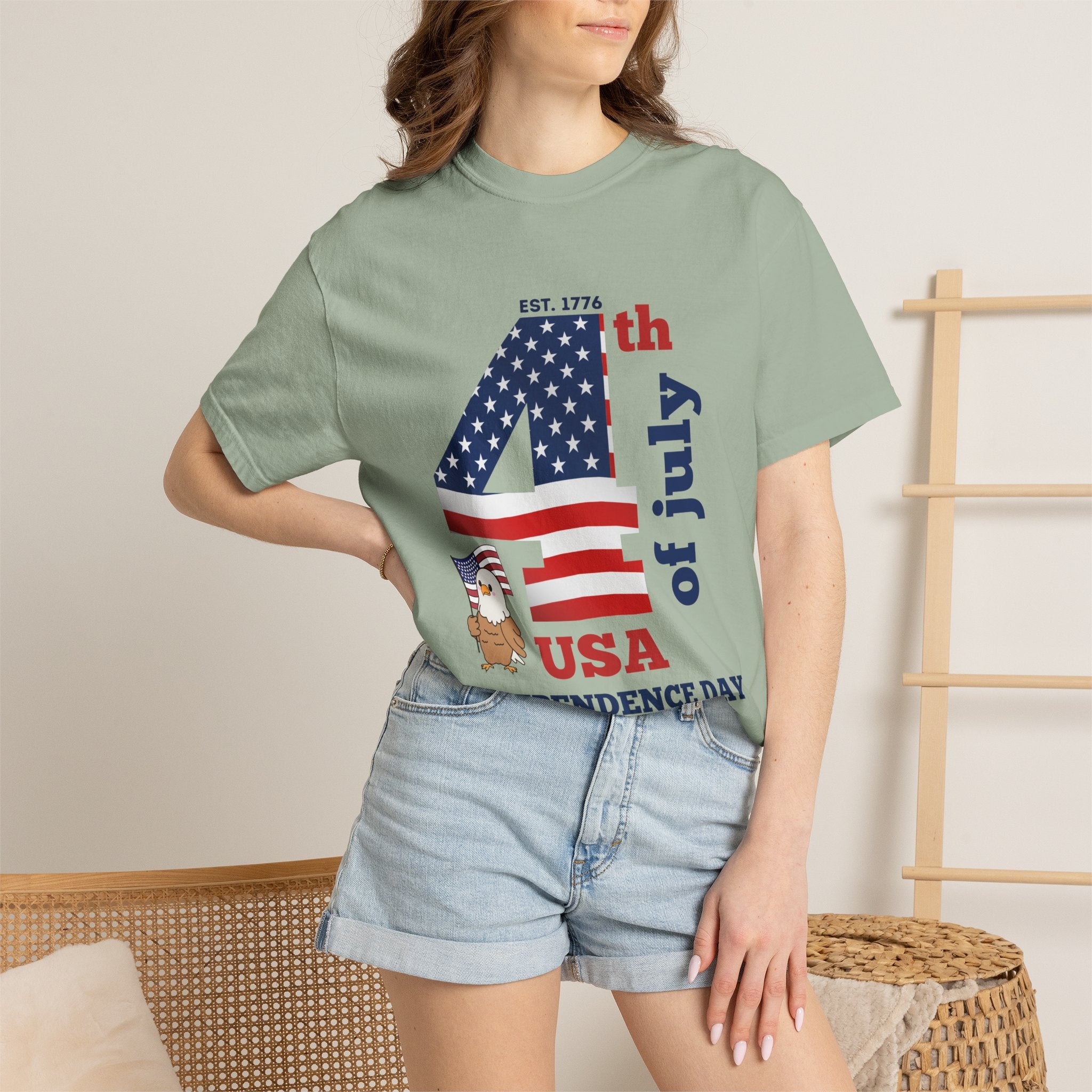 4th of July Patriotic T-Shirt | American Flag Independence Day Shirt | USA Freedom Graphic Tee