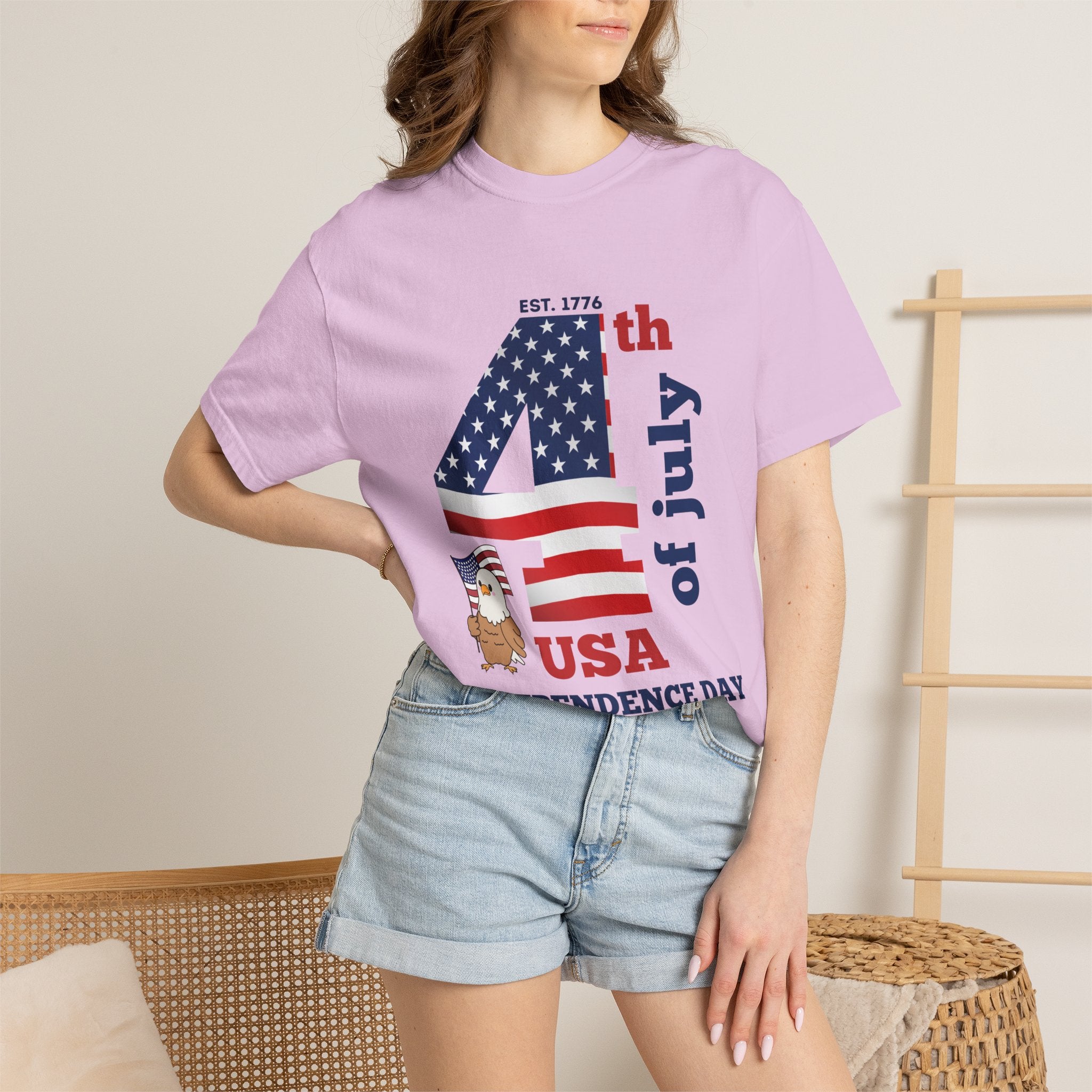 4th of July Patriotic T-Shirt | American Flag Independence Day Shirt | USA Freedom Graphic Tee