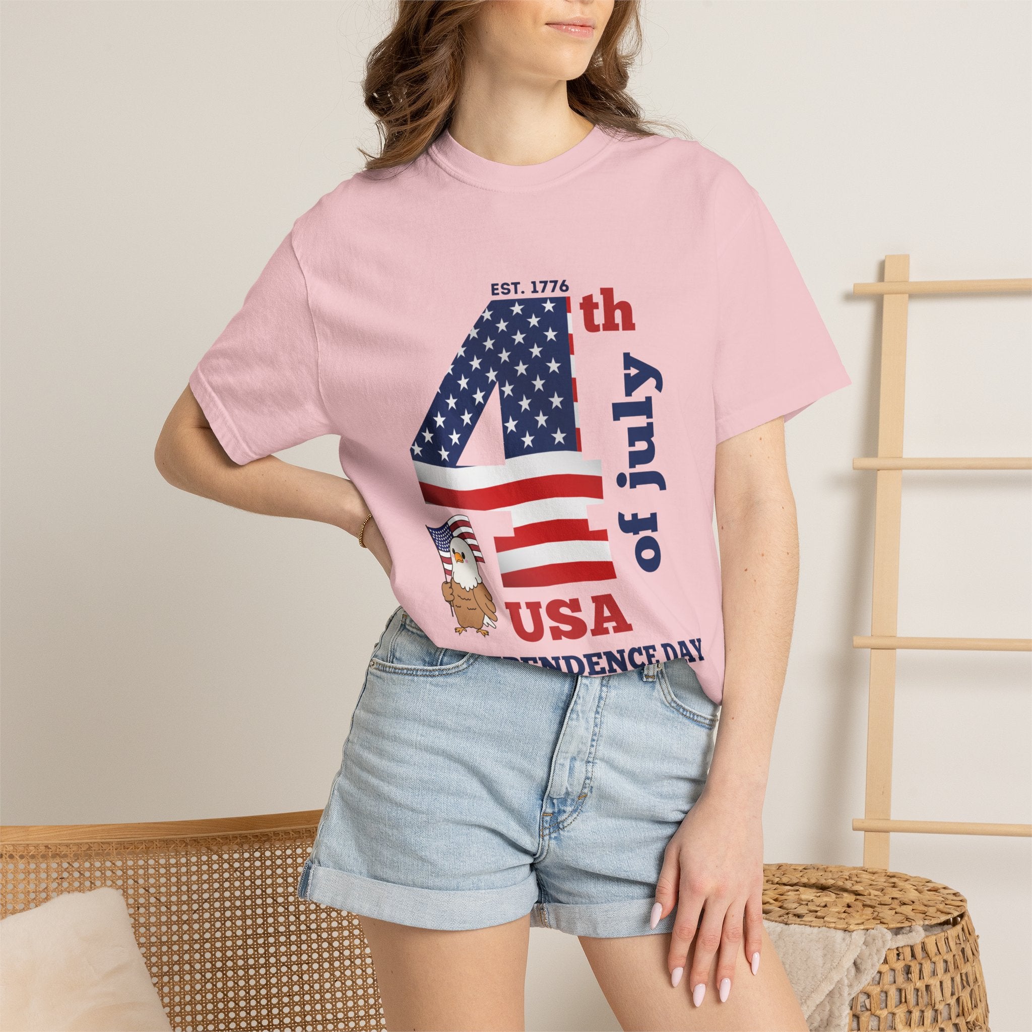 4th of July Patriotic T-Shirt | American Flag Independence Day Shirt | USA Freedom Graphic Tee