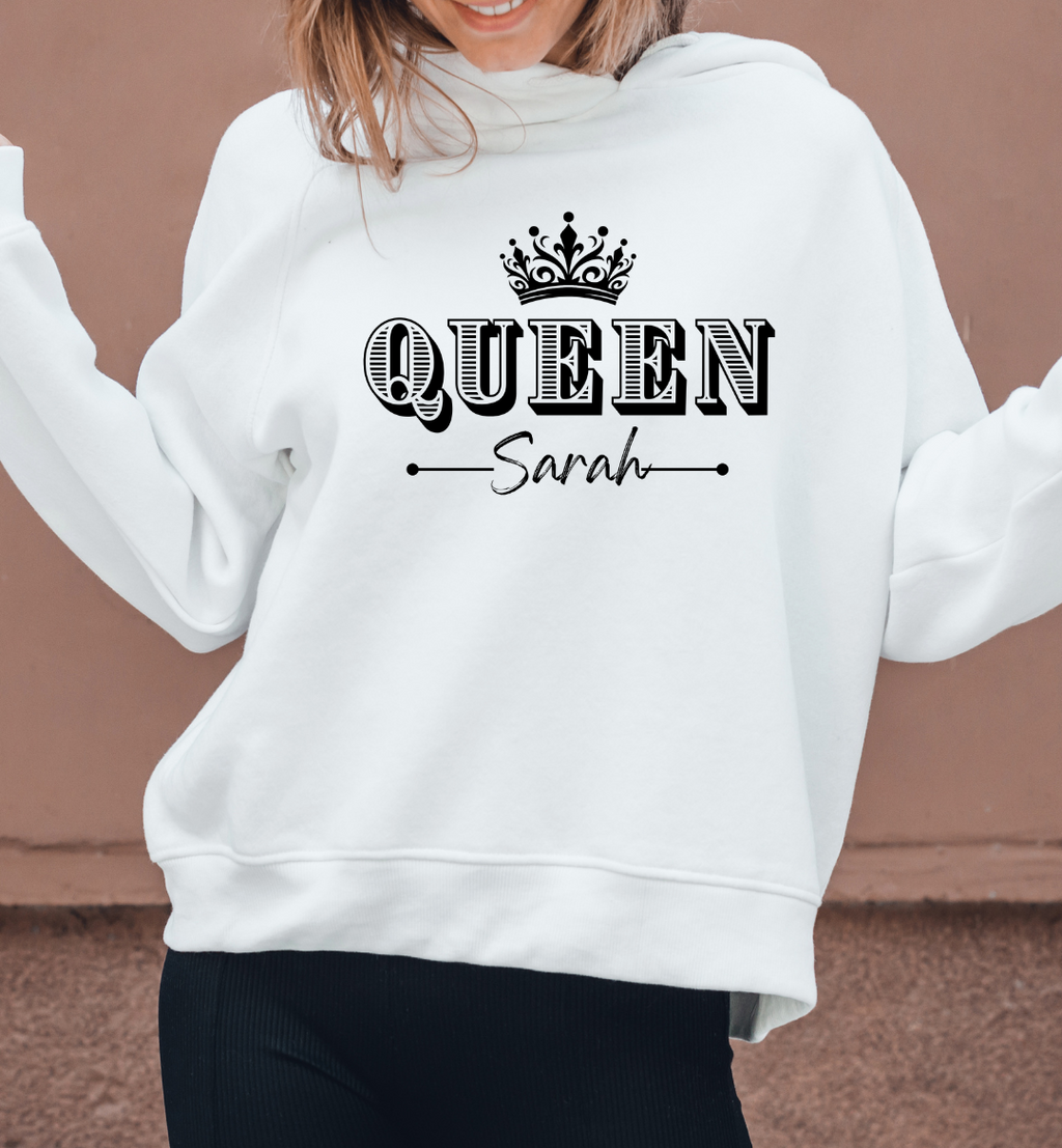 Customize King &amp; Queen Matching T-Shirt Design | Canva Editable Template