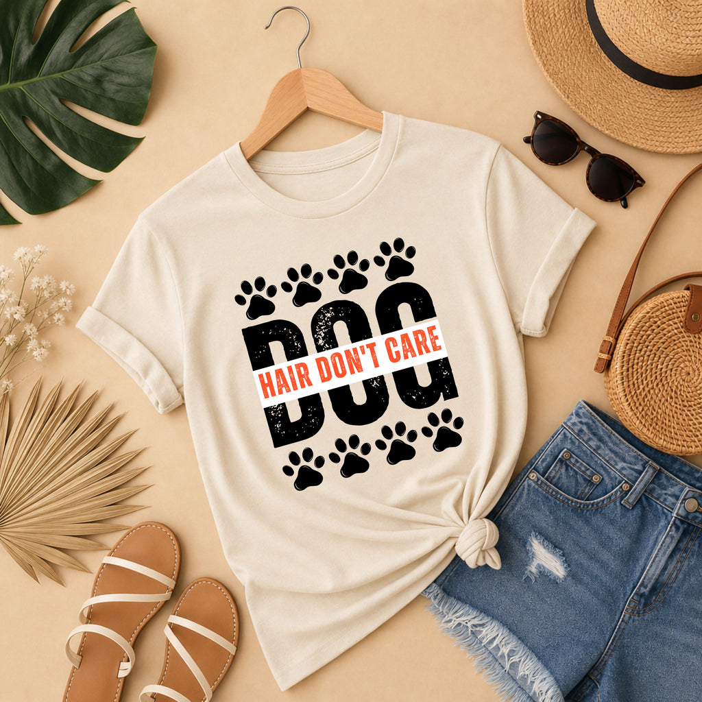 Dog Hair Don’t Care T-Shirt Design | Funny Dog Mom Shirt PNG SVG