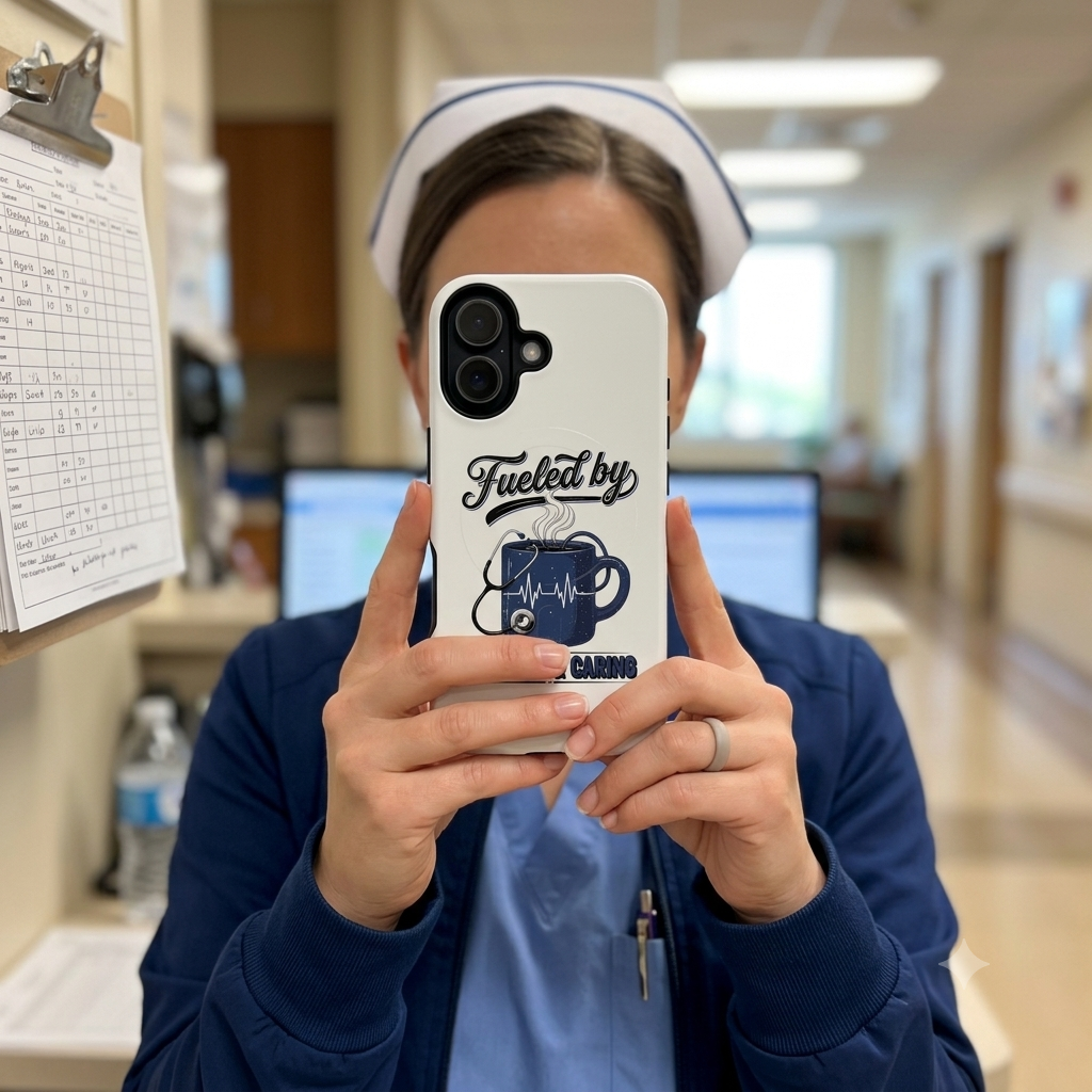 Phone Case — "Fueled by Caffeine & Caring" Protective Tough Magnetic Case