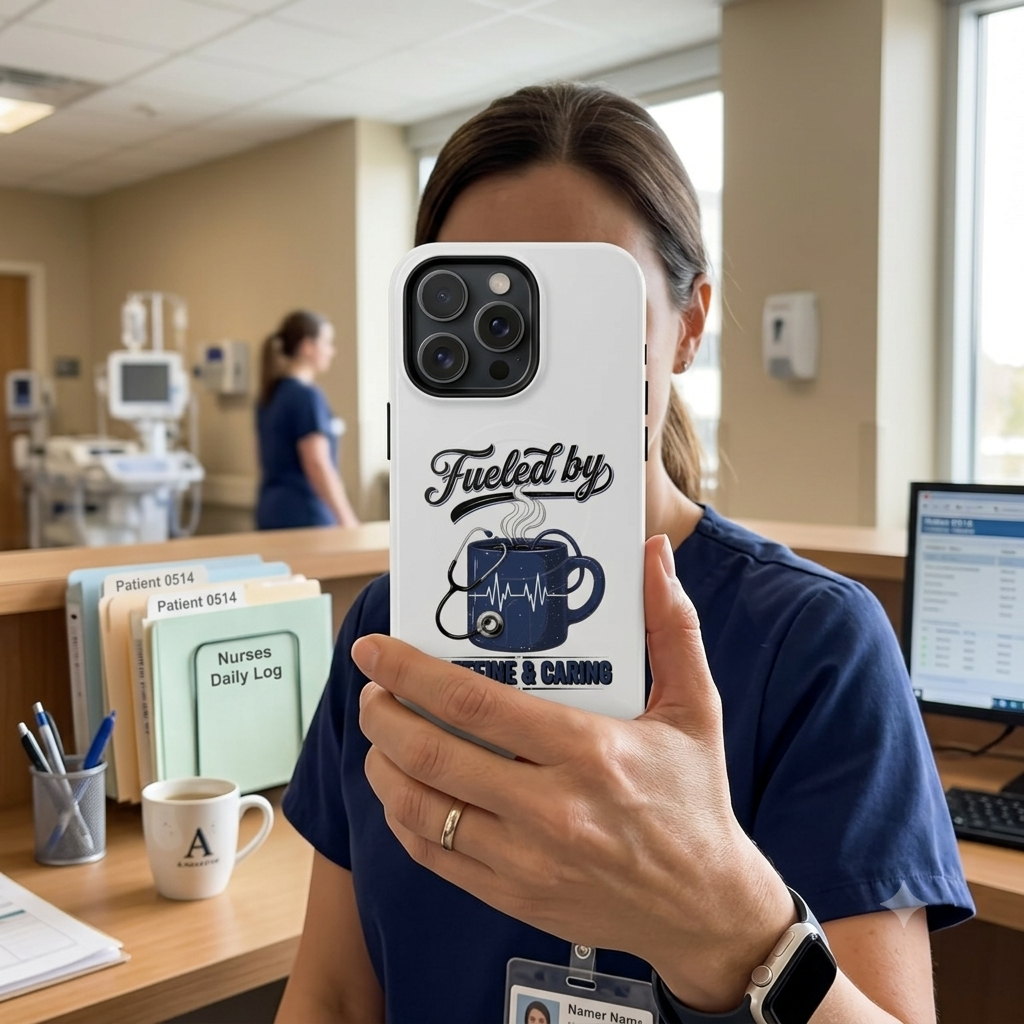 Phone Case — "Fueled by Caffeine & Caring" Protective Tough Magnetic Case