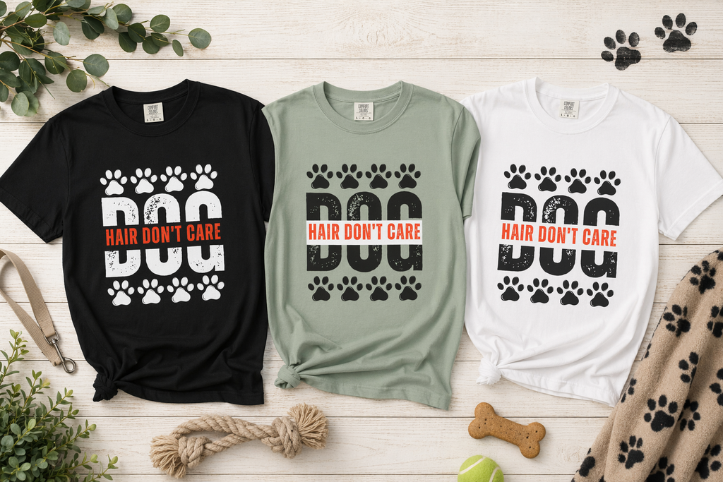 Dog Hair Don’t Care T-Shirt Design | Funny Dog Mom Shirt PNG SVG
